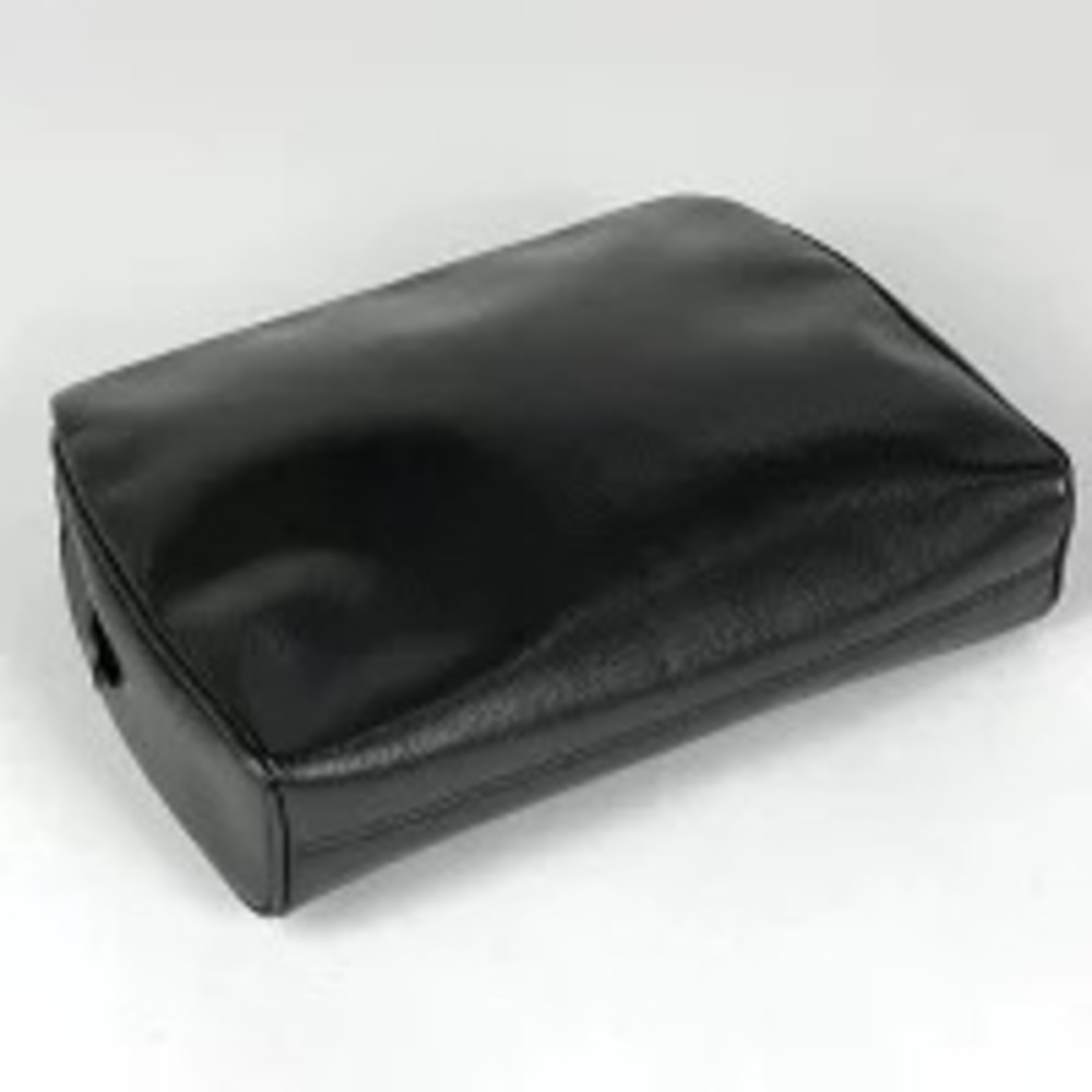 Celine Circle Black Shoulder Bag Leather Clutch
